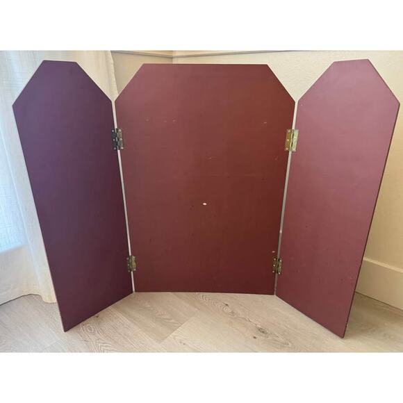 RARE Warren Kimble 90s Art Country Living Print 3 Panel Fireplace Screen Cover - Picture 5 of 5